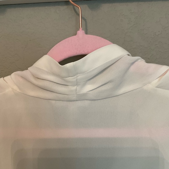 Banana Republic Sheer Cream Sleeveless Blouse Size 6 - Picture 5 of 7